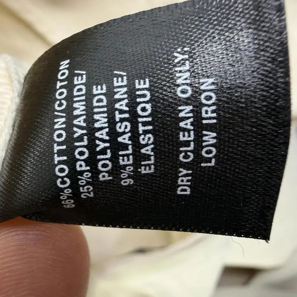 Lafayette 148 Stanton Beige Pants Women's 14 Curvy Stretch  Cropped - Picture 10 of 11